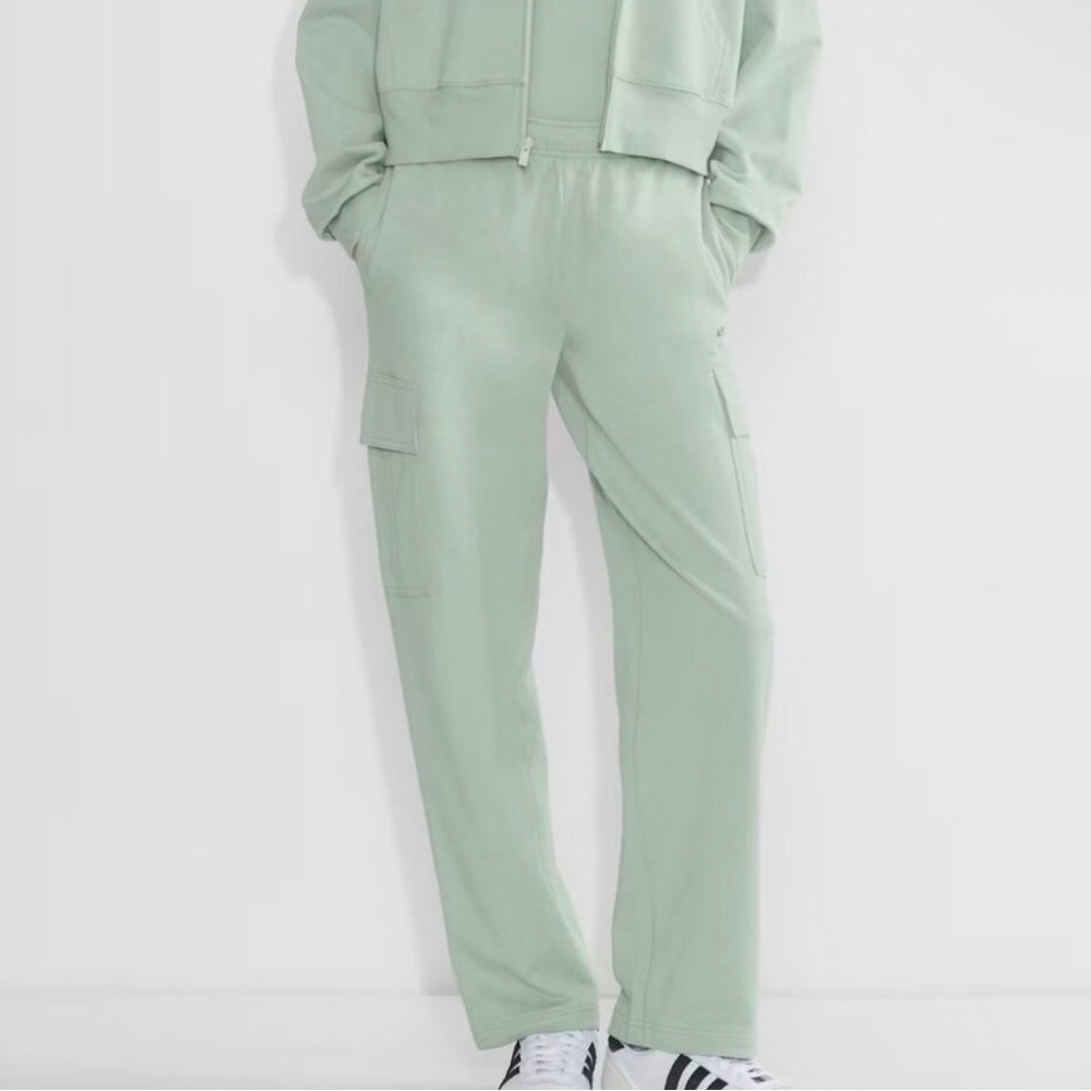 Aritzia Terry Sweatfleece Mega Fit Sweatpants color Sage size L